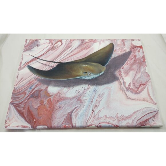 Chalk Master Dave Original Acrylic Painting on Canvas Signed Artwork - Picture 2 of 6